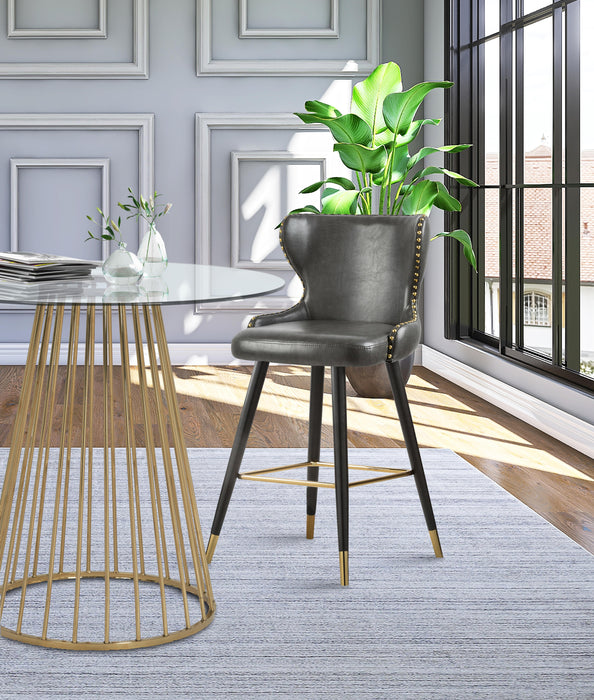 Hendrix Grey Faux Leather Counter/Bar Stool - Just Furniture (PA) - Multi Location