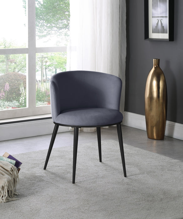 Skylar Grey Velvet Dining Chair - Just Furniture (PA) - Multi Location
