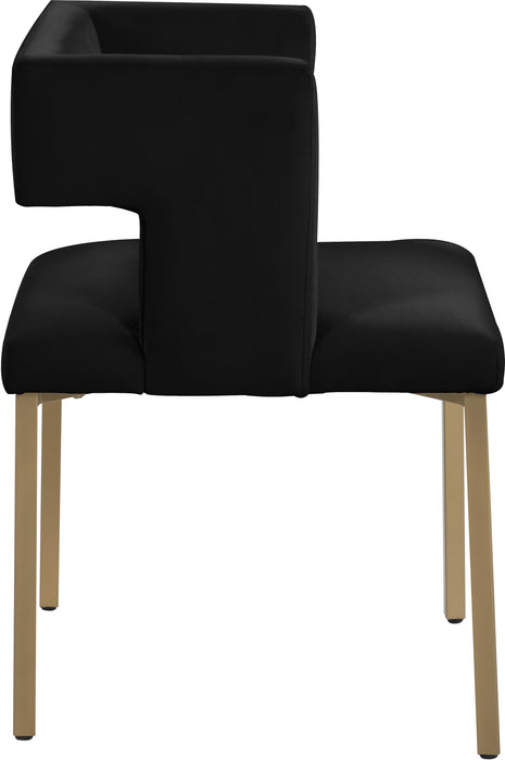Caleb Black Velvet Dining Chair - Just Furniture (PA) - Multi Location