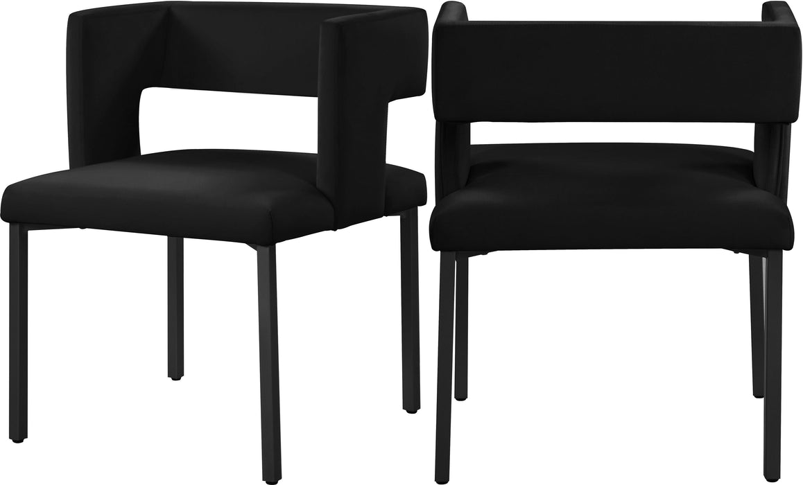 Caleb Black Velvet Dining Chair - Just Furniture (PA) - Multi Location