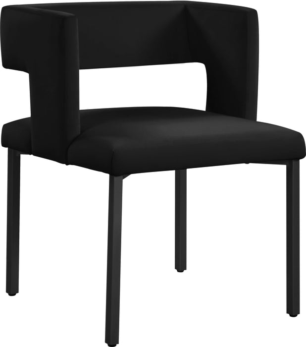 Caleb Black Velvet Dining Chair - Just Furniture (PA) - Multi Location