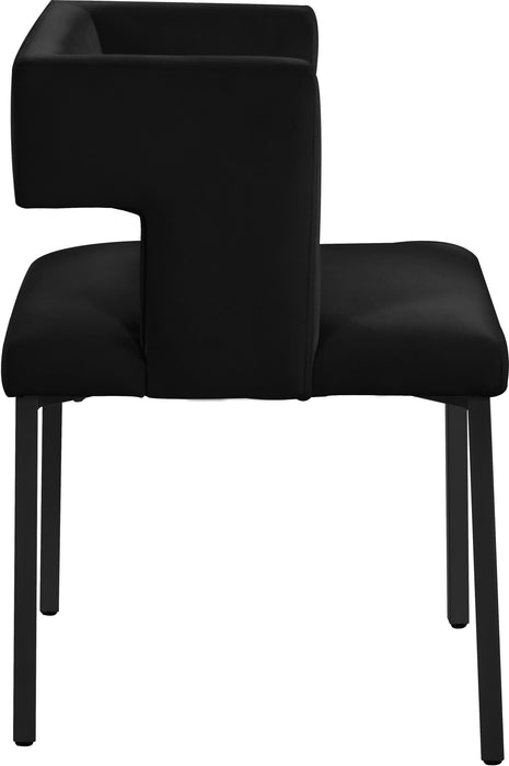 Caleb Black Velvet Dining Chair - Just Furniture (PA) - Multi Location