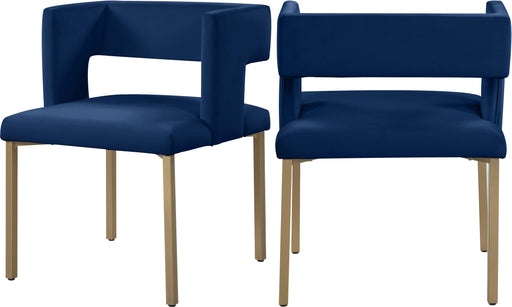 Caleb Navy Velvet Dining Chair - Just Furniture (PA) - Multi Location