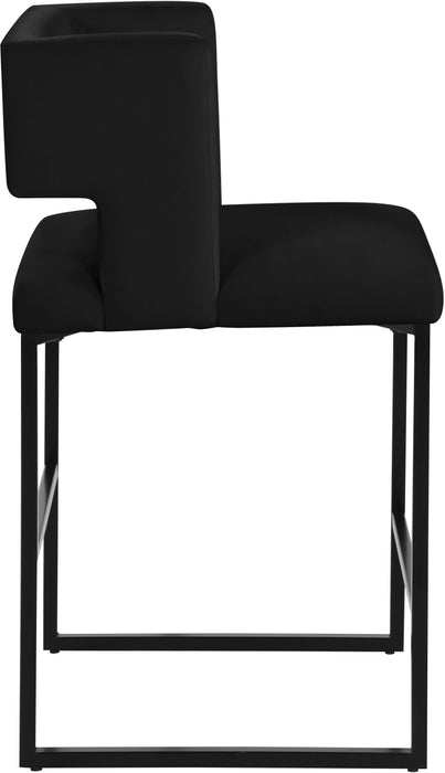 Caleb Black Velvet Counter Stool - Just Furniture (PA) - Multi Location