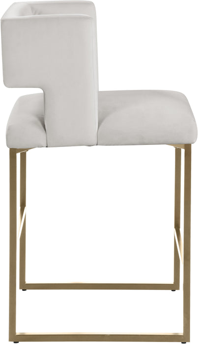 Caleb Cream Velvet Counter Stool - Just Furniture (PA) - Multi Location