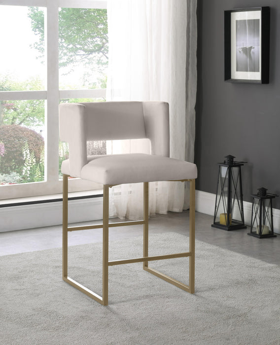 Caleb Cream Velvet Counter Stool - Just Furniture (PA) - Multi Location