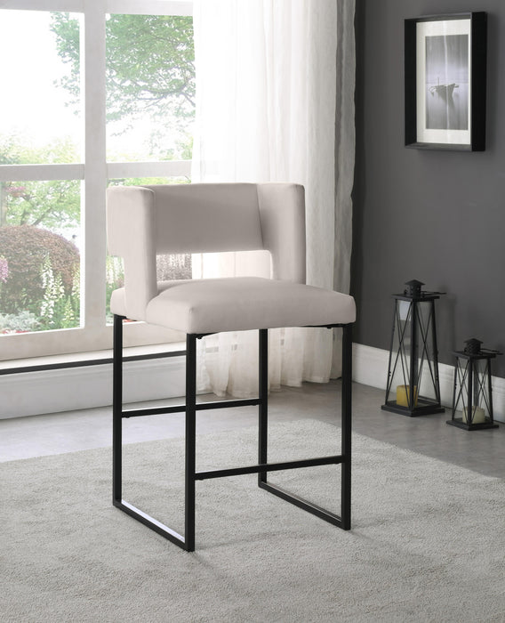 Caleb Cream Velvet Counter Stool - Just Furniture (PA) - Multi Location