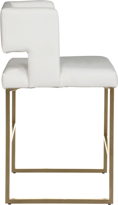 Caleb White Faux Leather Counter Stool - Just Furniture (PA) - Multi Location