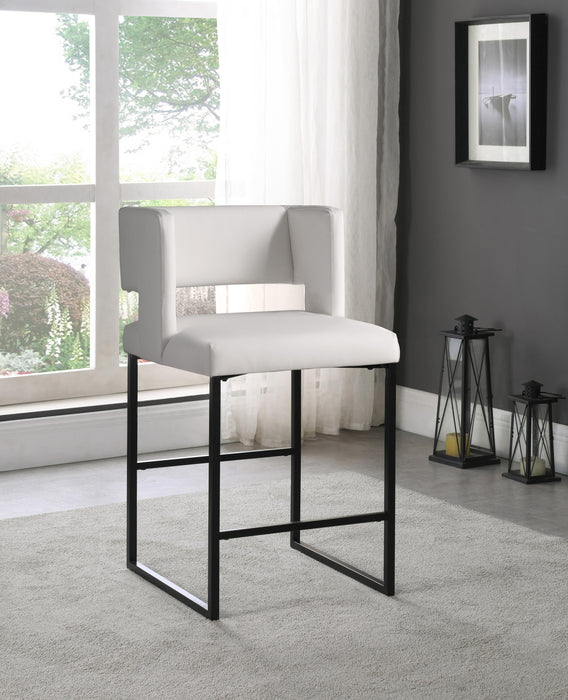 Caleb White Faux Leather Counter Stool - Just Furniture (PA) - Multi Location