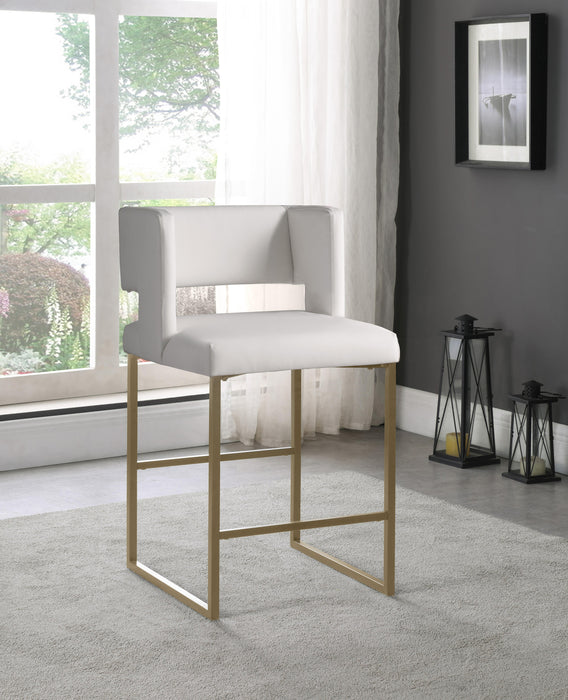 Caleb White Faux Leather Counter Stool - Just Furniture (PA) - Multi Location