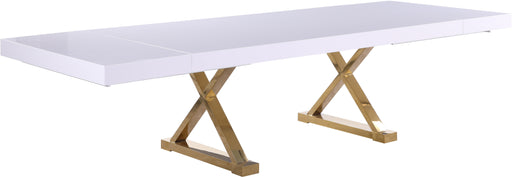 Excel White Lacquer Extendable Dining Table (3 Boxes) - Just Furniture (PA) - Multi Location