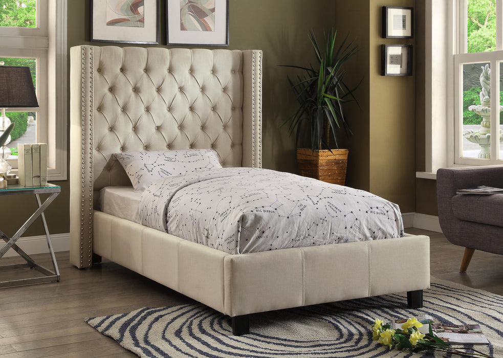 Ashton Beige Linen Twin Bed - Just Furniture (PA) - Multi Location