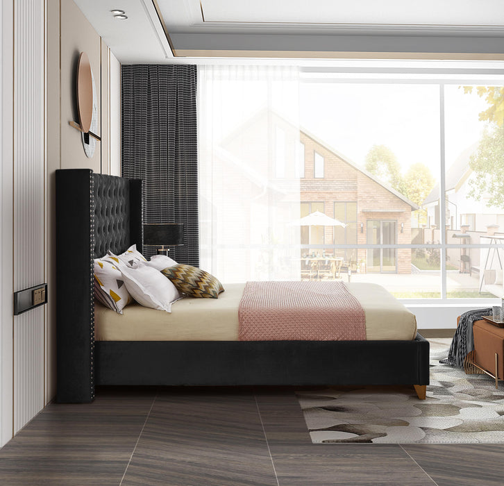 Barolo Black Velvet Full Bed - Just Furniture (PA) - Multi Location