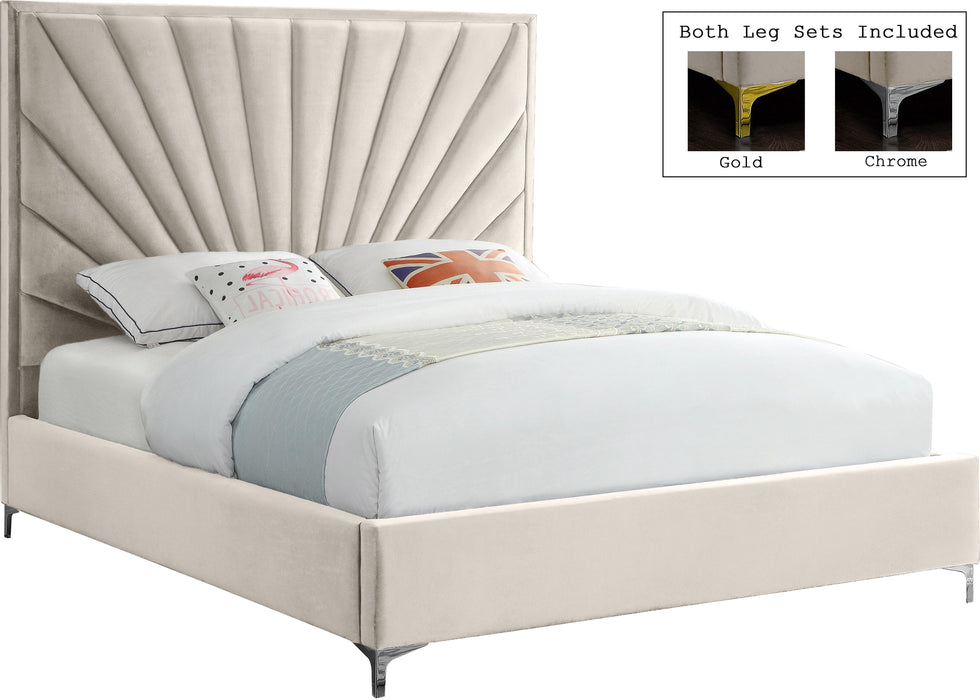 Eclipse Cream Velvet Full Bed - Just Furniture (PA) - Multi Location