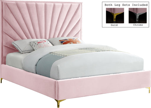 Eclipse Pink Velvet Full Bed - Just Furniture (PA) - Multi Location