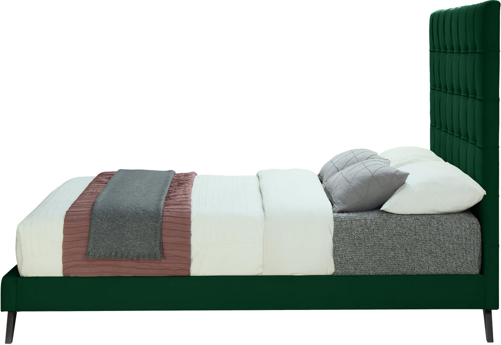 Elly Green Velvet King Bed - Just Furniture (PA) - Multi Location