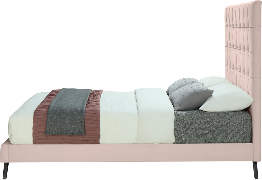 Elly Pink Velvet Queen Bed - Just Furniture (PA) - Multi Location