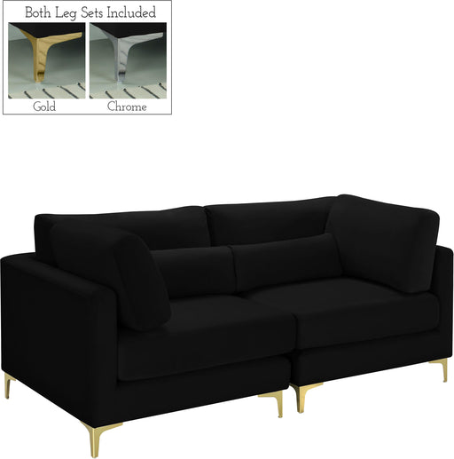 Julia Black Velvet Modular Sofa - Just Furniture (PA) - Multi Location