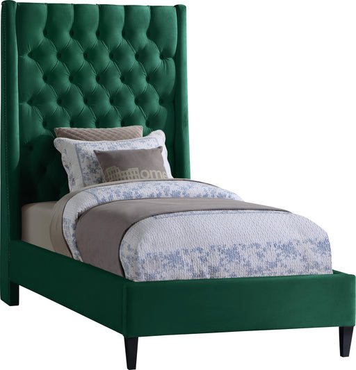 Fritz Green Velvet Twin Bed - Just Furniture (PA) - Multi Location