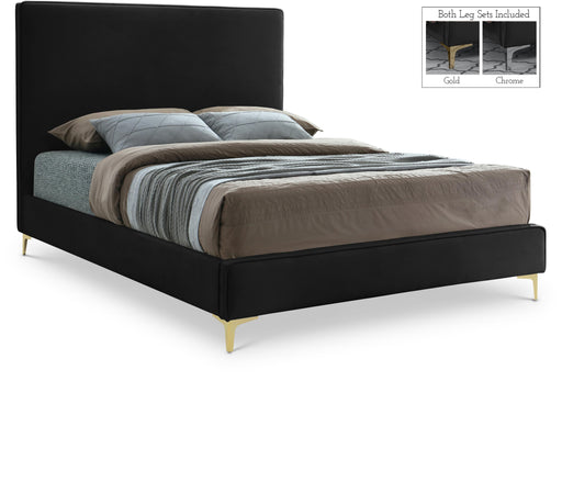 Geri Black Velvet Full Bed - Just Furniture (PA) - Multi Location