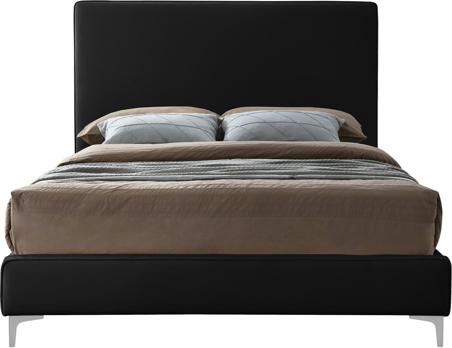 Geri Black Velvet Queen Bed - Just Furniture (PA) - Multi Location