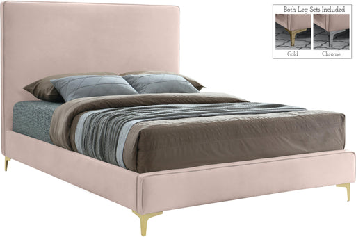Geri Pink Velvet Full Bed - Just Furniture (PA) - Multi Location