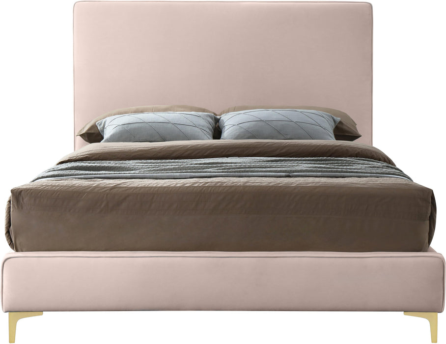 Geri Pink Velvet Full Bed - Just Furniture (PA) - Multi Location