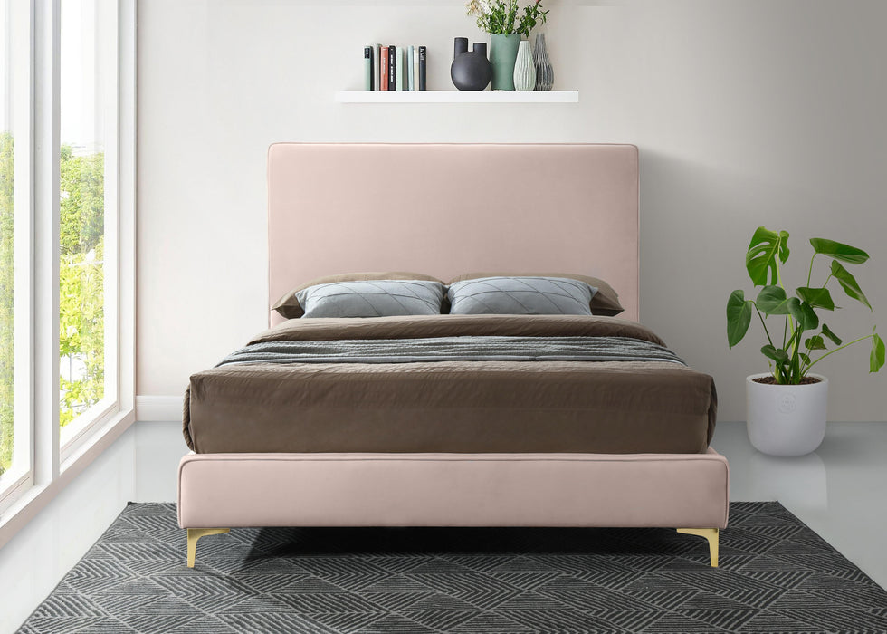 Geri Pink Velvet Full Bed - Just Furniture (PA) - Multi Location
