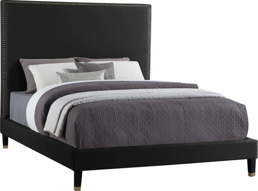 Harlie Black Velvet Full Bed - Just Furniture (PA) - Multi Location