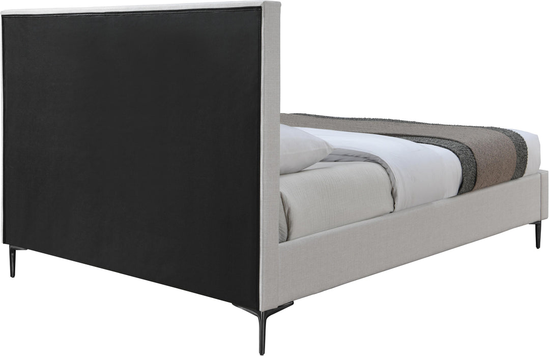 Hunter Cream Linen Queen Bed - Just Furniture (PA) - Multi Location