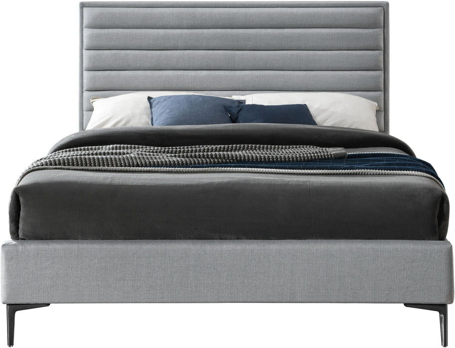 Hunter Grey Linen Full Bed - Just Furniture (PA) - Multi Location