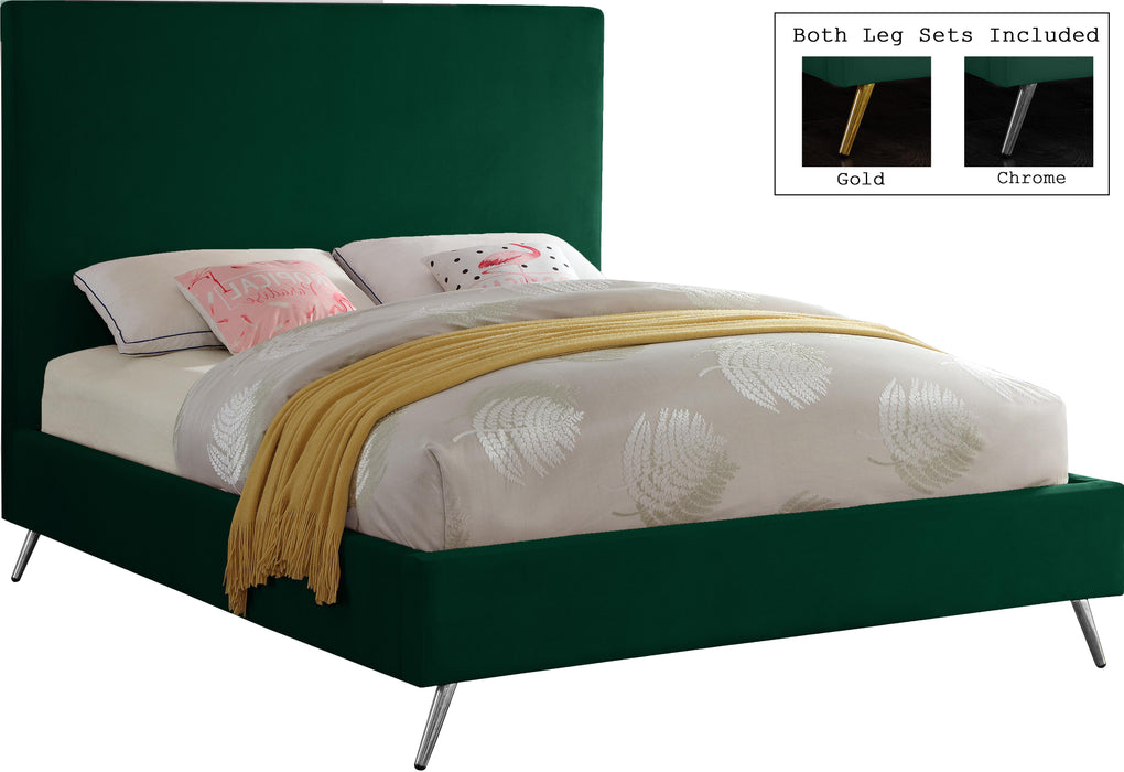 Jasmine Green Velvet Full Bed - Just Furniture (PA) - Multi Location