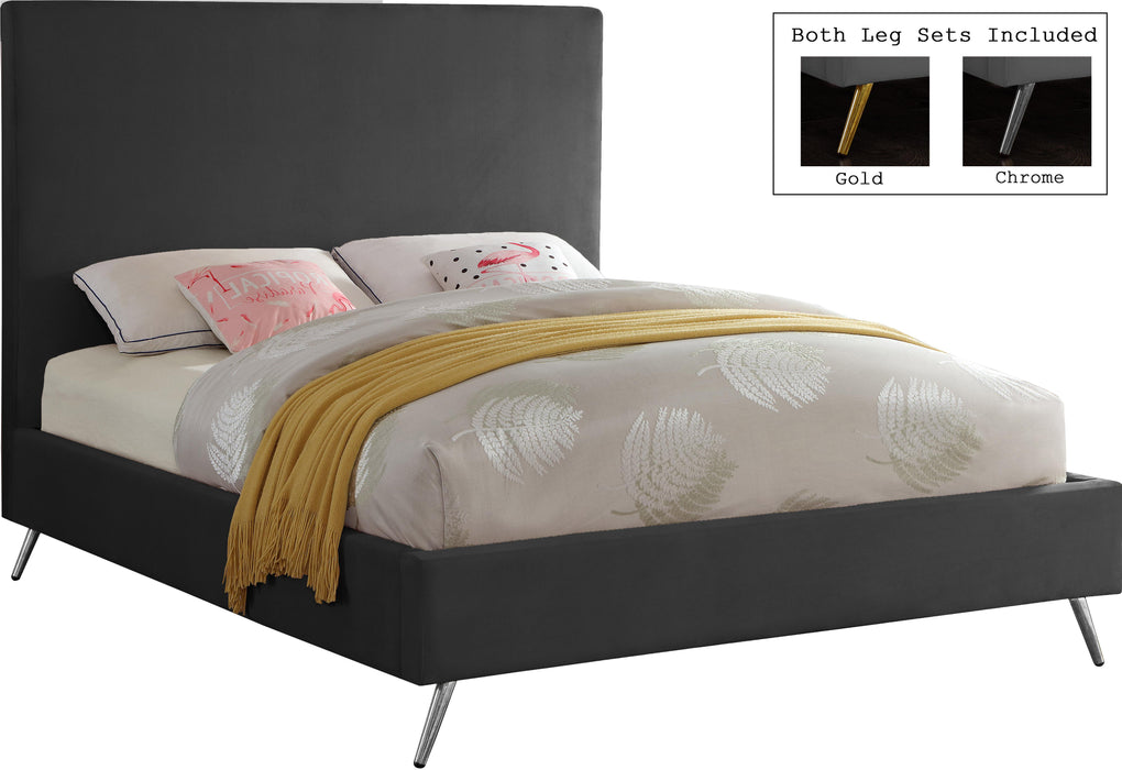 Jasmine Grey Velvet King Bed - Just Furniture (PA) - Multi Location