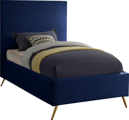 Jasmine Navy Velvet Twin Bed - Just Furniture (PA) - Multi Location