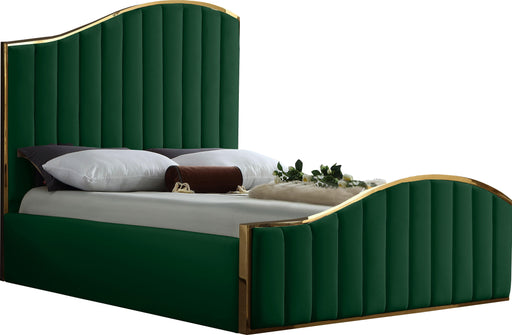 Jolie Green Velvet King Bed (3 Boxes) - Just Furniture (PA) - Multi Location