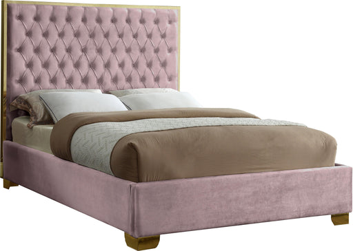 Lana Pink Velvet King Bed - Just Furniture (PA) - Multi Location