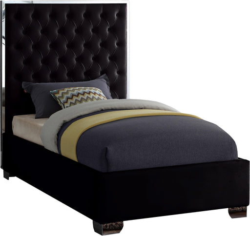 Lexi Black Velvet Twin Bed - Just Furniture (PA) - Multi Location