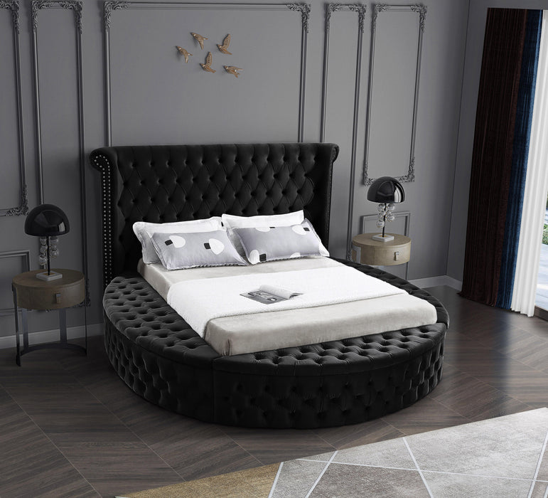 Luxus Black Velvet King Bed (3 Boxes) - Just Furniture (PA) - Multi Location