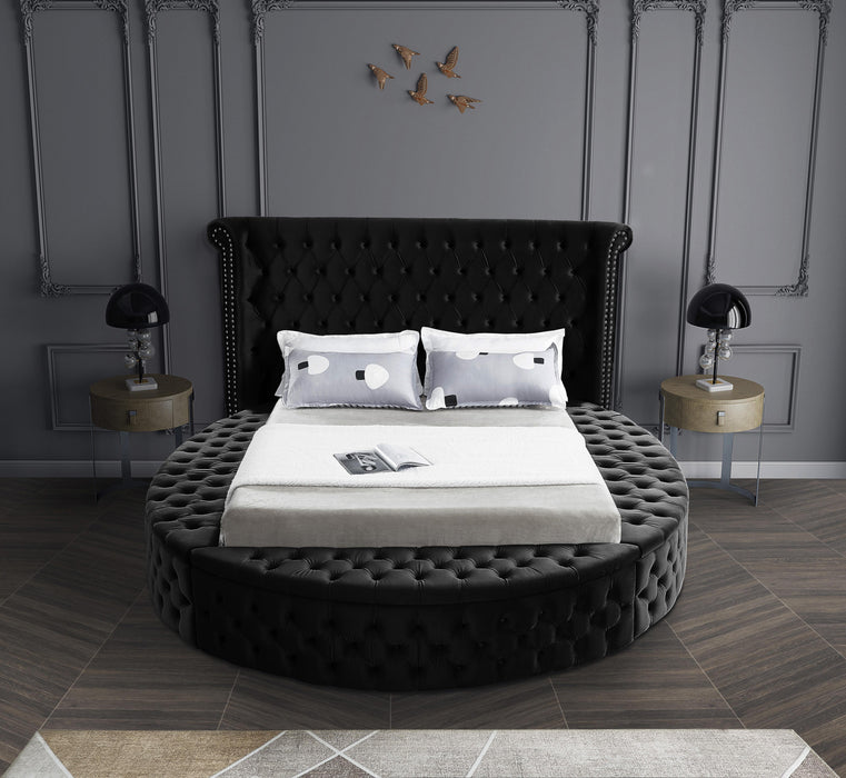 Luxus Black Velvet King Bed (3 Boxes) - Just Furniture (PA) - Multi Location