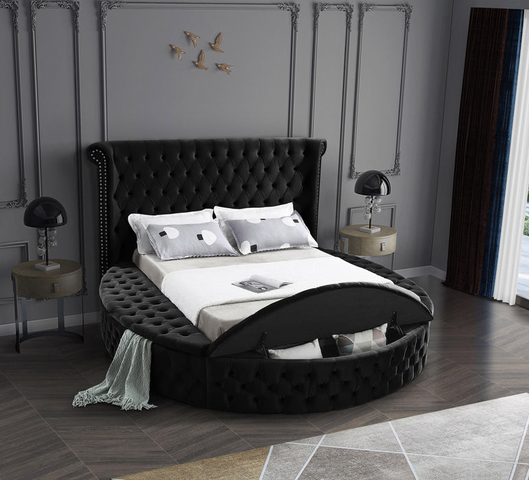 Luxus Black Velvet King Bed (3 Boxes) - Just Furniture (PA) - Multi Location