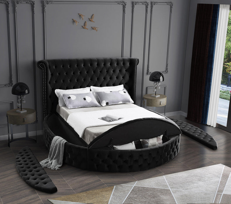 Luxus Black Velvet King Bed (3 Boxes) - Just Furniture (PA) - Multi Location