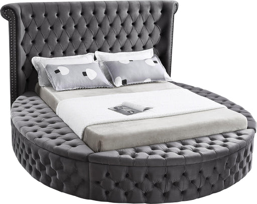 Luxus Grey Velvet Full Bed (3 Boxes) - Just Furniture (PA) - Multi Location