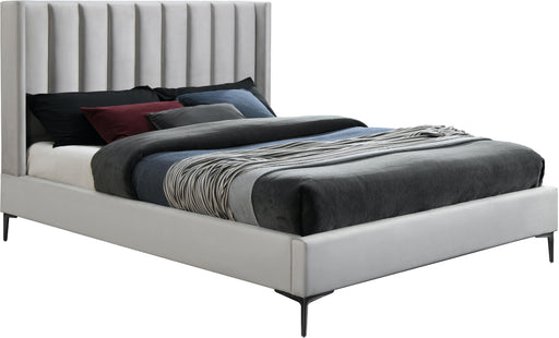 Nadia Cream Velvet Full Bed - Just Furniture (PA) - Multi Location