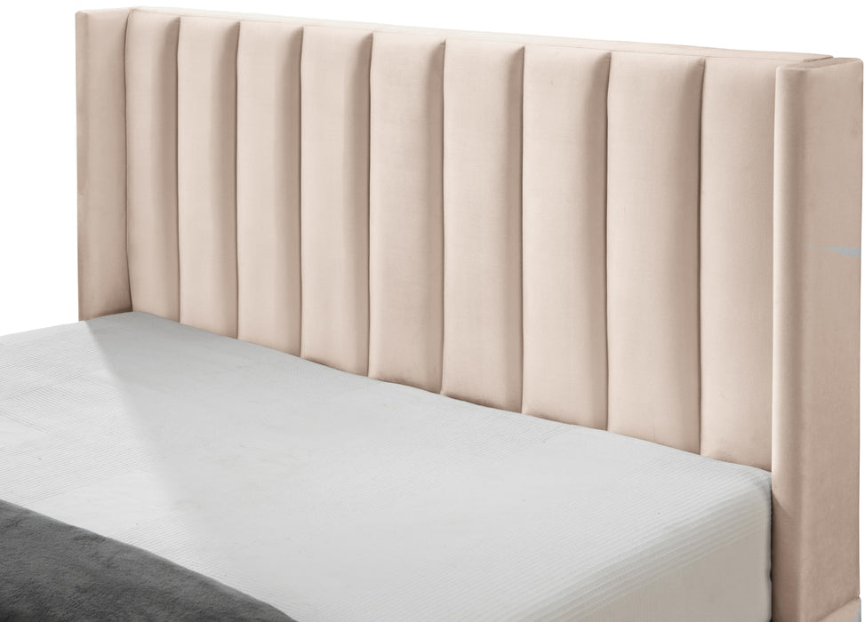 Nadia Pink Velvet King Bed - Just Furniture (PA) - Multi Location