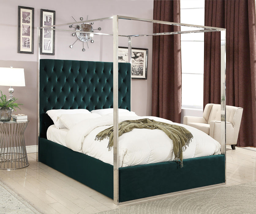 Porter Green Velvet King Bed - Just Furniture (PA) - Multi Location