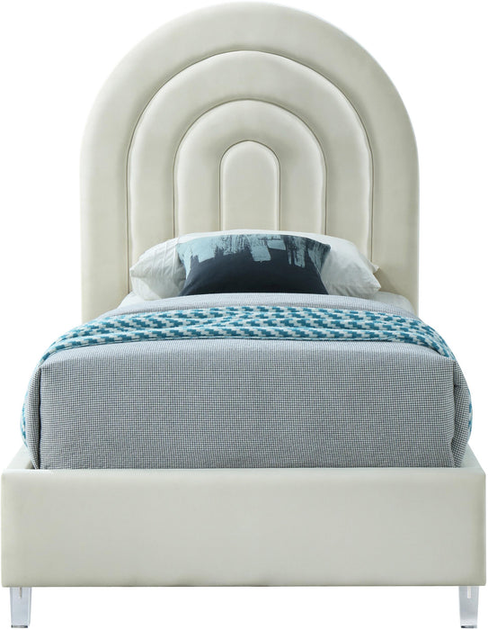 Rainbow Cream Velvet Twin Bed - Just Furniture (PA) - Multi Location