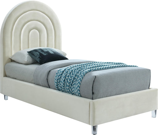Rainbow Cream Velvet Twin Bed - Just Furniture (PA) - Multi Location