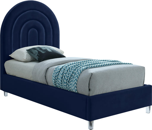 Rainbow Navy Velvet Twin Bed - Just Furniture (PA) - Multi Location