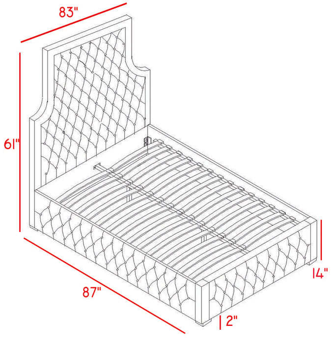 Sedona Black Velvet King Bed - Just Furniture (PA) - Multi Location