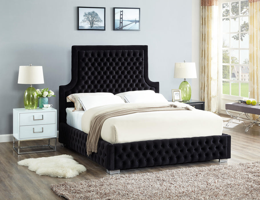 Sedona Black Velvet King Bed - Just Furniture (PA) - Multi Location